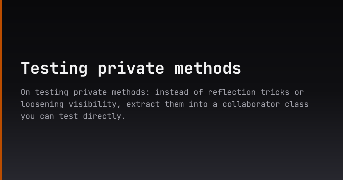 Testing private methods — Dmitry Ishkov